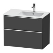 Duravit Meuble sous-lavabo D-Neo 81x46,2 cm, 1 porte, évier à droite, chromé/Grap ma