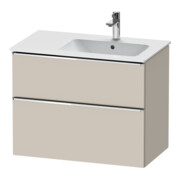 Duravit Meuble sous-lavabo D-Neo 81x46,2 cm, 1 porte, évier droit, chromé/taupe