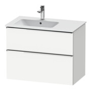 Duravit Meuble sous-lavabo D-Neo 81x46,2 cm, 1 porte, évier gauche, chr/blanc mat