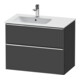Duravit Meuble sous lavabo D-Neo 81x46,2 cm, 1 porte, évier gauche, chr/Grap ma-1