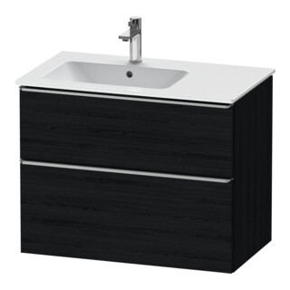 Duravit Meuble sous lavabo D-Neo 81x46,2 cm, 1 porte, G à gauche, chêne noir mat