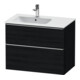 Duravit Meuble sous lavabo D-Neo 81x46,2 cm, 1 porte, G à gauche, chêne noir mat-1