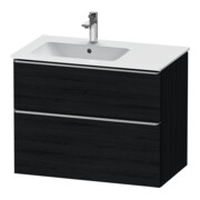 Duravit Meuble sous lavabo D-Neo 81x46,2 cm, 1 porte, G à gauche, chêne noir mat