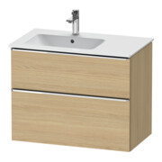 Duravit Meuble sous lavabo D-Neo 81x46,2 cm, 1 porte, G, chr/chêne nat.