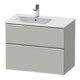 Duravit Meuble sous-lavabo D-Neo 81x46,2 cm, 1 porte, G, chrome/béton mat-1