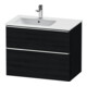 Duravit Meuble sous lavabo D-Neo 81x46,2 cm, 1 porte, G, chrome/chêne noir-1