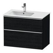 Duravit Meuble sous lavabo D-Neo 81x46,2 cm, 1 porte, G, chrome/chêne noir