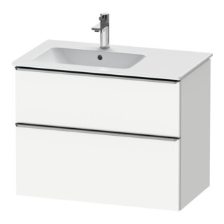 Duravit Meuble sous lavabo D-Neo 81x46,2 cm, 1 porte, gauche, blanc brillant/mat