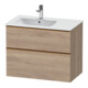 Duravit Meuble sous-lavabo D-Neo 81x46,2 cm, 1 porte, gauche, blanc marbré œuf-1