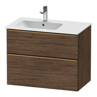Duravit Meuble sous lavabo D-Neo 81x46,2 cm, 1 porte, gauche, chêne foncé/noyer