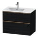 Duravit Meuble sous lavabo D-Neo 81x46,2 cm, 1 porte, gauche, chêne noir mat-1