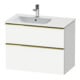 Duravit Meuble sous-lavabo D-Neo 81x46,2 cm, 1 porte, gauche, doré poli/blanc mat-1