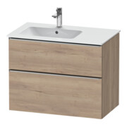 Duravit Meuble sous lavabo D-Neo 81x46,2 cm, 1 porte, gauche, finition marbre œuf