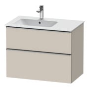 Duravit Meuble sous lavabo D-Neo 81x46,2 cm, 1 porte, gauche, finition Taupe mat