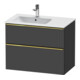 Duravit Meuble sous-lavabo D-Neo 81x46,2 cm, 1 porte, gauche, gris poli/graphite mat-1