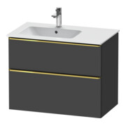 Duravit Meuble sous-lavabo D-Neo 81x46,2 cm, 1 porte, gauche, gris poli/graphite mat