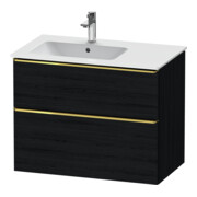 Duravit Meuble sous-lavabo D-Neo 81x46,2 cm, 1 porte, gauche, laqué or/chêne noir