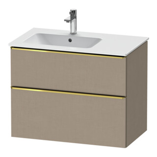 Duravit Meuble sous lavabo D-Neo 81x46,2 cm, 1 porte, gauche, laqué or/lin