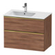 Duravit Meuble sous lavabo D-Neo 81x46,2 cm, 1 porte, gauche, laqué poli/noisette naturel-1