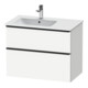 Duravit Meuble sous lavabo D-Neo 81x46,2 cm, 1 porte, gauche, noir/blanc ma-1