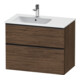 Duravit Meuble sous-lavabo D-Neo 81x46,2 cm, 1 porte, gauche, noir/noisette foncé-1