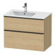 Duravit Meuble sous lavabo D-Neo 81x46,2 cm, 1 porte, gauche, noir/œuf nature-1