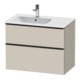 Duravit Meuble sous-lavabo D-Neo 81x46,2 cm, 1 porte, gauche, noir/taupe mat-1