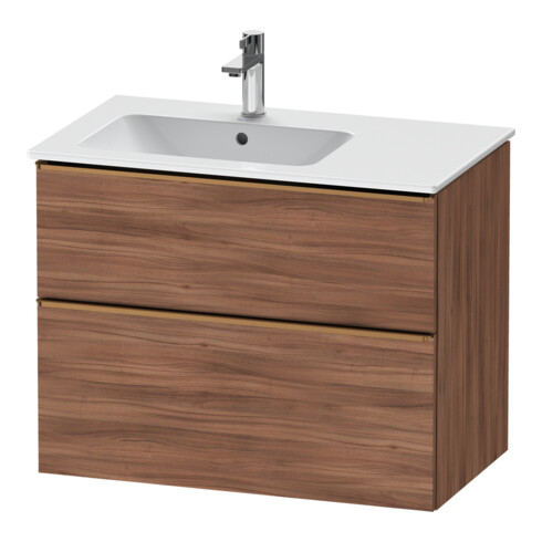 Duravit Meuble sous-lavabo D-Neo 81x46,2 cm, 1 porte, gauche, noyer naturel mat