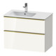 Duravit Meuble sous-lavabo D-Neo 81x46,2 cm, 1 porte, gauche, or poli/blanc brillant-1