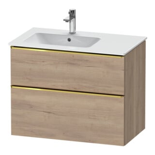Duravit Meuble sous-lavabo D-Neo 81x46,2 cm, 1 porte, L, gris poli/Marbre œuf