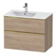 Duravit Meuble sous-lavabo D-Neo 81x46,2 cm, 1 porte, L, gris poli/Marbre œuf-1