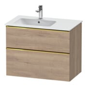 Duravit Meuble sous-lavabo D-Neo 81x46,2 cm, 1 porte, L, gris poli/Marbre œuf