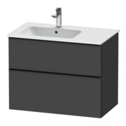 Duravit Meuble sous lavabo D-Neo 81x46,2 cm, 1 porte, L, noir/Grap ma