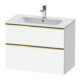 Duravit Meuble sous lavabo D-Neo 81x46,2 cm, blanc brillant, 1 tiroir, 1 coulissant-1