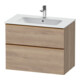 Duravit Meuble sous-lavabo D-Neo 81x46,2 cm, blanc satin, 1 porte, 1 tiroir-1