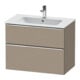 Duravit Meuble sous lavabo D-Neo 81x46,2 cm, ch/lin, 1 tiroir, 1 coulissant-1