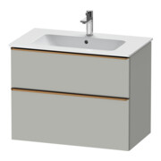 Duravit Meuble sous lavabo D-Neo 81x46,2 cm, chêne brossé/gris, 1 porte, 1 tiroir
