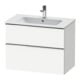 Duravit Meuble sous-lavabo D-Neo 81x46,2 cm, chrome/blanc, 1 tiroir, 1 coulissant-1