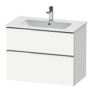 Duravit Meuble sous-lavabo D-Neo 81x46,2 cm, chrome/blanc, 1 tiroir, 1 coulissant