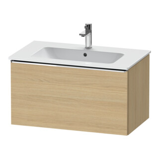 Duravit Meuble sous lavabo D-Neo 81x46,2 cm, chrome/chêne naturel, 1 tiroir, suspendu