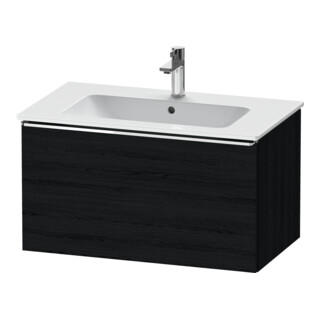 Duravit Meuble sous lavabo D-Neo 81x46,2 cm, chrome/chêne noir, 1 tiroir, suspendu