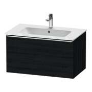 Duravit Meuble sous lavabo D-Neo 81x46,2 cm, chrome/chêne noir, 1 tiroir, suspendu