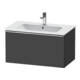 Duravit Meuble sous lavabo D-Neo 81x46,2 cm, chrome/Grap ma, 1 tiroir, suspendu-1