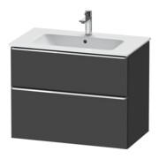 Duravit Meuble sous lavabo D-Neo 81x46,2 cm, chrome/gris, 1 tiroir, 1 coulissant