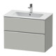 Duravit Meuble sous-lavabo D-Neo 81x46,2 cm, chrome/mat, 1 tiroir, 1 coulissant-1