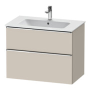 Duravit Meuble sous-lavabo D-Neo 81x46,2 cm, chromé/taupe, 1 porte, 1 tiroir