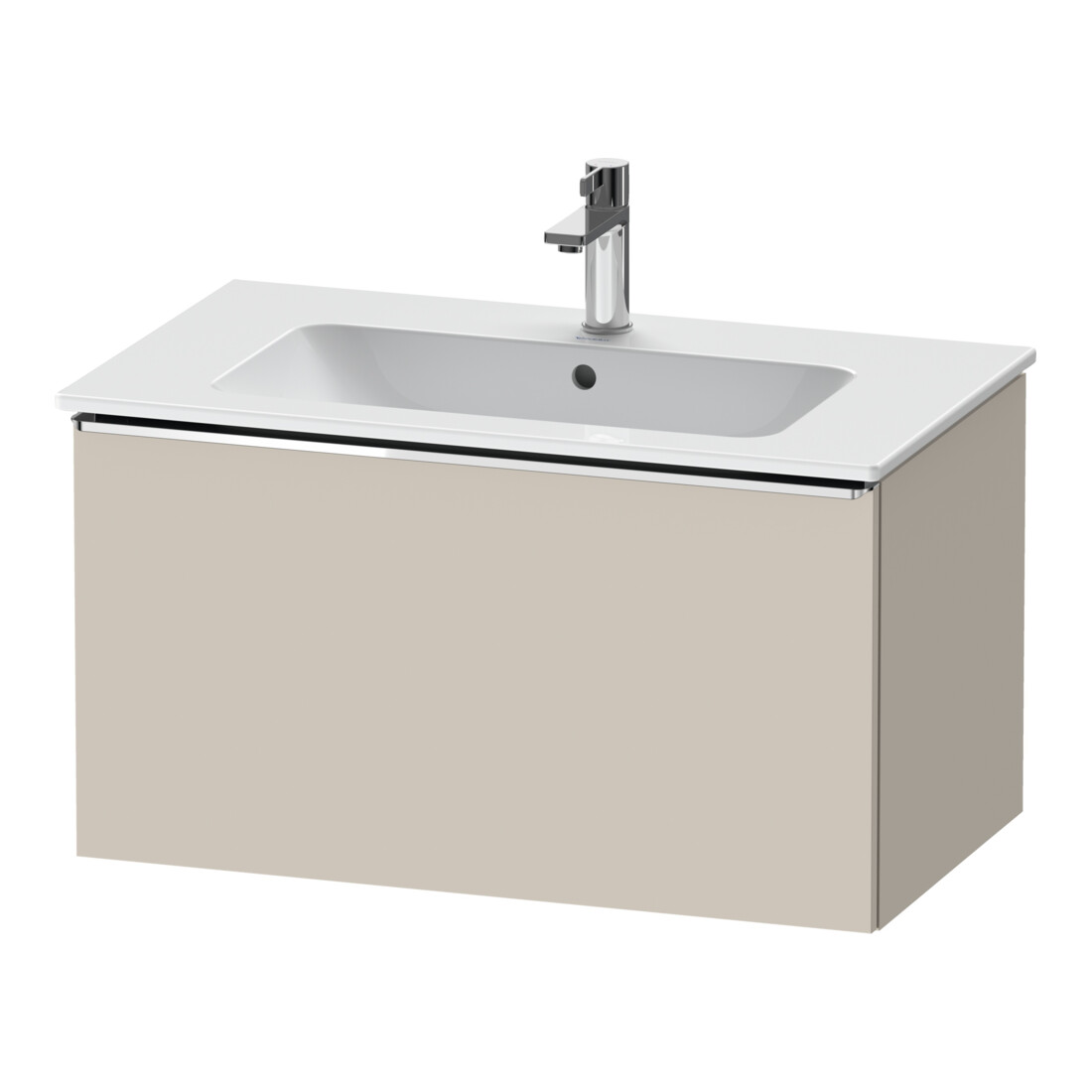 Duravit Meuble sous-lavabo D-Neo 81x46,2 cm, chrome/taupe, 1 tiroir, suspendu