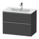 Duravit Meuble sous-lavabo D-Neo 81x46,2 cm, ES blanc/gris, 1 porte, 1 tiroir-1