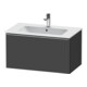 Duravit Meuble sous-lavabo D-Neo 81x46,2 cm, ES blanc/gris, 1 tiroir, suspendu-1