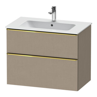 Duravit Meuble sous lavabo D-Neo 81x46,2 cm, g pol/Lei, 1 tiroir, 1 coulissant